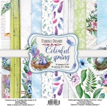 Набір скрап-паперу Colorful spring 20x20см, ТМ Фабрика Декору