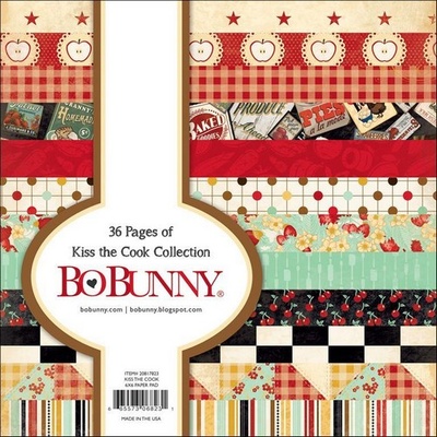 Набор двусторонней бумаги BoBunny - Kiss The Cook - Paper Pad, размер 15х15 см, 36 листов