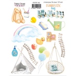 Набір наліпок (стікерів) 18 шт. Funny fox boy 182, ТМ Фабрика Декору