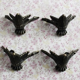 Ножки-уголки для шкатулок металлические, 65х45мм, 4 детали