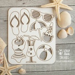 Чипборд ScrapBox - набір малий Пляж