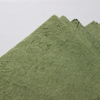 Тутовий папір ручної роботи, колір зелений, формат А4