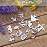 Чипборд від Вензелик - Набір "Жителі моря", розмір: від 16 до 38 мм