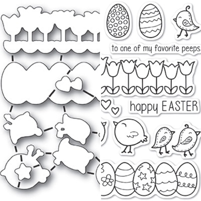 Набір ножів і штампів від Poppystamps - Easter Chicks