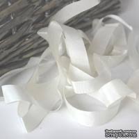 Стрічка Seam Binding Chalk White, колір білий, ширина 14мм, довжина 90см