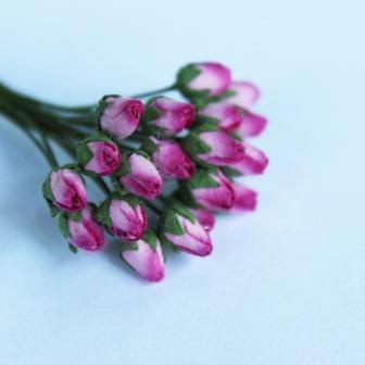 Бутончики трояндочок, діаметр бутончика 4 мм, колір рожевий, 20 ш.