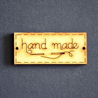 Деревʼяна фігурка WOOD-096 - Hand Made з голкою, 1 штука