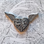 Гіпсова прикраса від E.B.А - "Механічне серце в стилі "стімпанк" з патинуванням, 7см