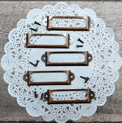 Рамки металлические декоративные с шурупами - Медь, 5 шт.