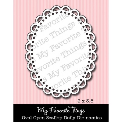 Ніж для вирубки My Favorite Things - Die-namics Oval Open Scallop Scallop Doily