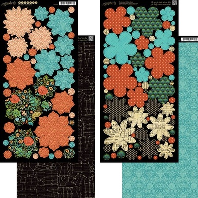 ЦЕНА СНИЖЕНА! Высечки Graphic 45 - Couture - Flowers