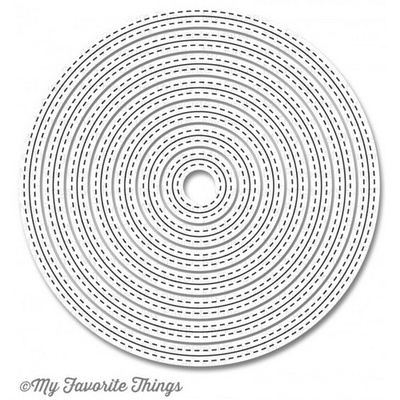Лезвие My Favorite Things - Die-namics Inside & Out Stitched Circle STAX, 7 шт.
