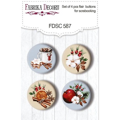 Скрап-фішки Набір 4шт. Bright Christmas #587