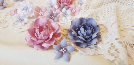 Набір квітів з тканини (18 шт.)