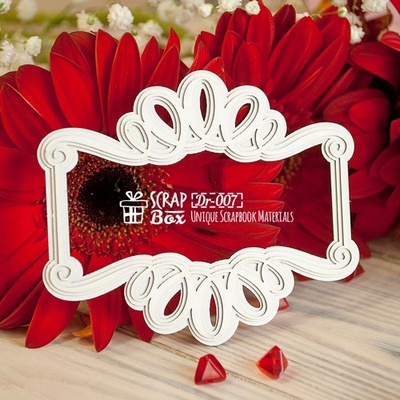 3d чіпборд ScrapBox - Рамочка з вензелями Dr-007