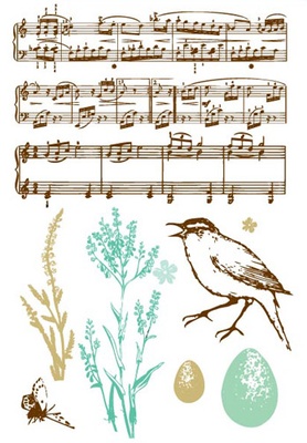 Акриловые штампы от компании Prima - Songbird