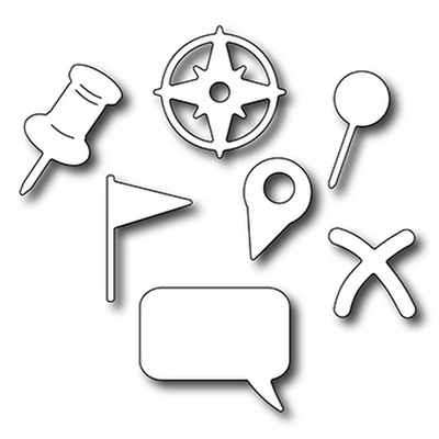 Лезвие Frantic Stamper - Precision Die - Map Icons