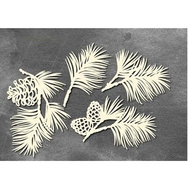 Набір чіпбордів Winter botanical diary 759, 10x15см, колір молочний, ТМ Фабрика Декору