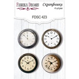 Набір скрап-фішок 4шт. Winter wonders 423, ТМ Фабрика Декору
