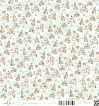 Аркуш скрап-паперу ScrapEgo - Зайчик, Крихітка-синочок, 30,5x30,5cм