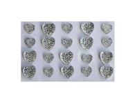 Клейові сердечки від ScrapBerryʼs, 20 шт., 8 і 10 мм прозорі