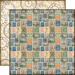 Лист двусторонней бумаги от Echo Park-Simple Stamps - Марки, Часы