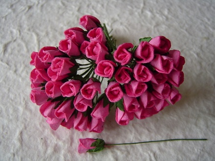 Нераскрывшиеся бутоны роз Pink, 6 мм, цвет розовый, 10 шт