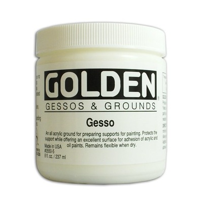 Грунт акриловый от Golden - Gesso - White 8oz, цвет белый, 240мл