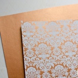 Лист дизайнерской бумаги с рисунком Роскошно 2, цвет Медь, А4