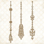 Чипборд Blue Fern Studios - Jeweled Page Dangles