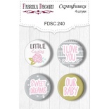 Набір фішок ТМ Фабрика Декору з 4 шт. №240, Scandi Baby Girl