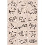 Набір гумових штампів Hero Arts - Fun Animals, дерев’яний блок, 18 штук