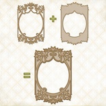 Чипборд Blue Fern Studios - Bordeaux Layered Frame