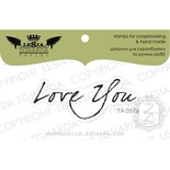 Акриловый штамп Lesia Zgharda TA057a Love you, размер 5*2 см