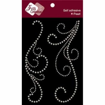 Прикраса з перлинок від Zva Creative - Double Flourishes Pearl (d) - White, колір білий