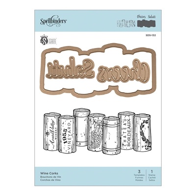 Нож для вырубки + штампы от Spellbinders - Wine Corks