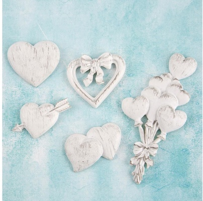 Набір прикрас Prima Marketing - Shabby Chic Treasures Resin Embellishments - 5шт.