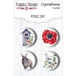 Набір скрап-фішок 4шт. Summer mood 391, ТМ Фабрика Декору