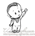 Акриловий штамп D016 Дитина, розмір 3,8х5,6 см