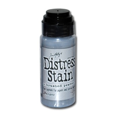 Краска-металлик Ranger - Tim Holtz - Distress Stains - Metallic - Brushed Pewter
