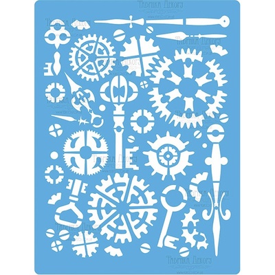 Трафарет - Фабрика Декору - стімпанк, 15см х 20см