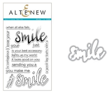 Набір ножів і штампів від Altenew - Halftone Smile Stamp & Die Bundle, 14 штампів +1 ніж
