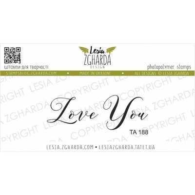 Акриловий штамп Lesia Zgharda Love You ТА 188
