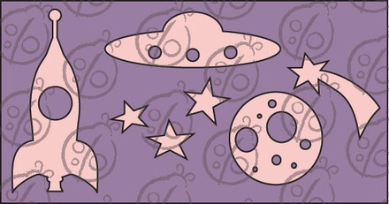 Чипборд Набір "Космічна подорож". Великий