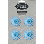 Набір квітів з фетру Jillibean Soup - Felt Blossoms - Blue