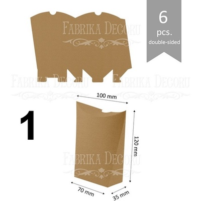 Набір паперових заготовок 007, ТМ Fabrika Dekoru, 6 штук, вибір кольору