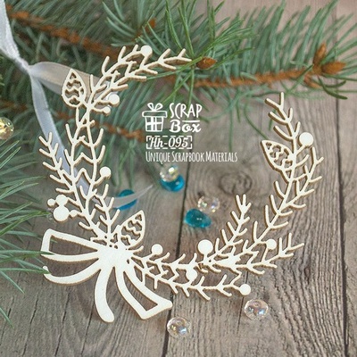 Чипборд ScrapBox - Новий вікник з бантом Hh-095