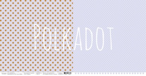 Лист двусторонней бумаги для скрапбукинга от Polkadot - "Сирень" из коллекции "В горошек"