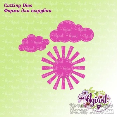 Ножі для вирубки "Сонечко з хмаринками" від AgiArt, 3 шт.