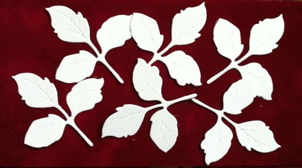 Набор висічок "Листочки троянди",  6 шт.